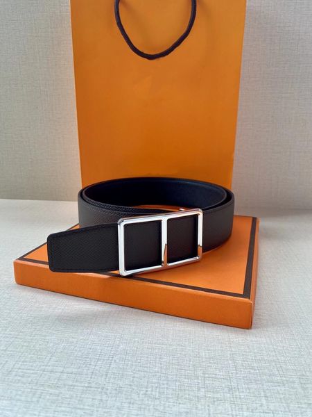 

luxary belt designer belt man belt for man designer 3.8cm width 110-125cm double-sided adjustable waistband gold silver black buckle stee ge, Black;brown
