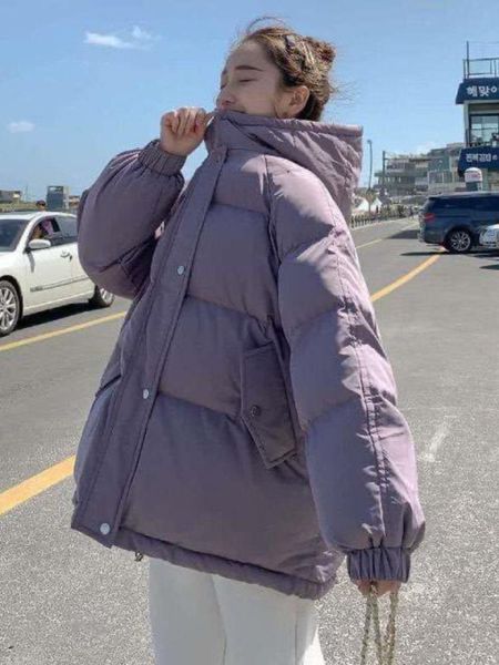 

leather winter coat for women jackets parka loose student uniform warm coat women korean long sleeve kawaii harajuku fashion, Black