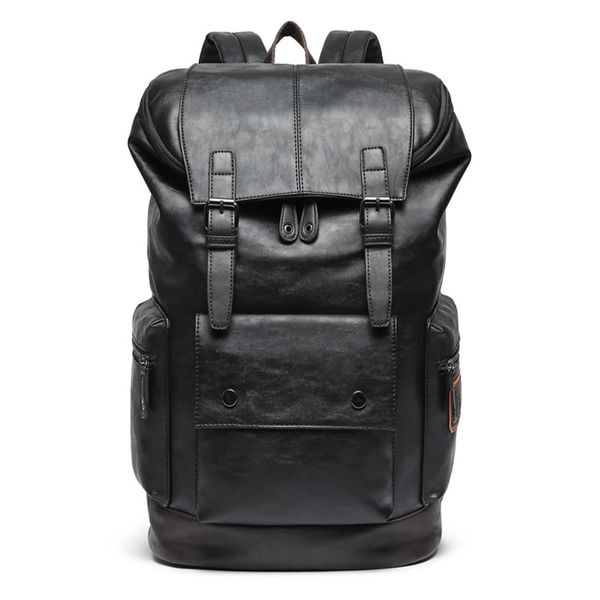 

men large leather antitheft travel backpack lapluxurys bags black bagpack boy big capacity school male business women shoulder268o