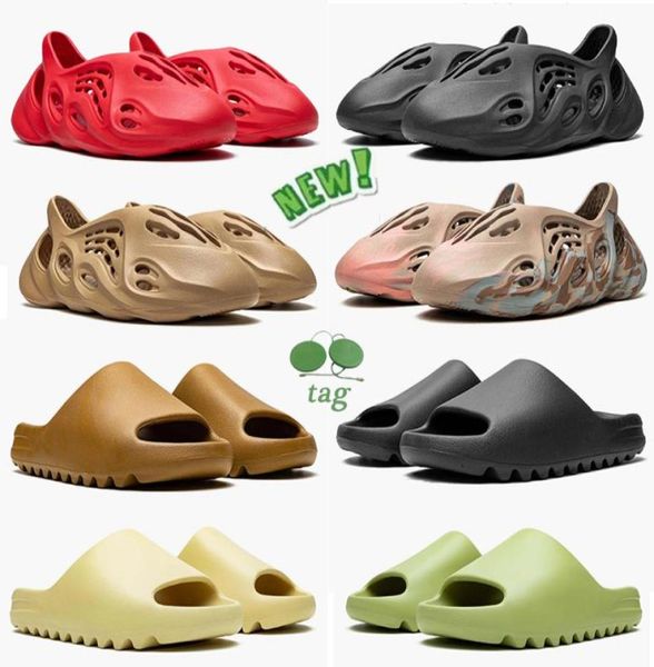 

2023 runner designer slippers men women sandals triple black white resin pattern slippers mens womens slides slider slipper slider1688049