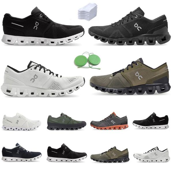 

2023 on cloud x 1 mens running shoes sneaker triple black white sand orange frame ash olive men women runner trainers outdoor sports sneaker