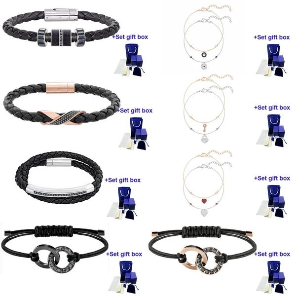 

fahmi swa leather rope bracelet men and women couple personality fashion bracelet jewelry ing, Silver