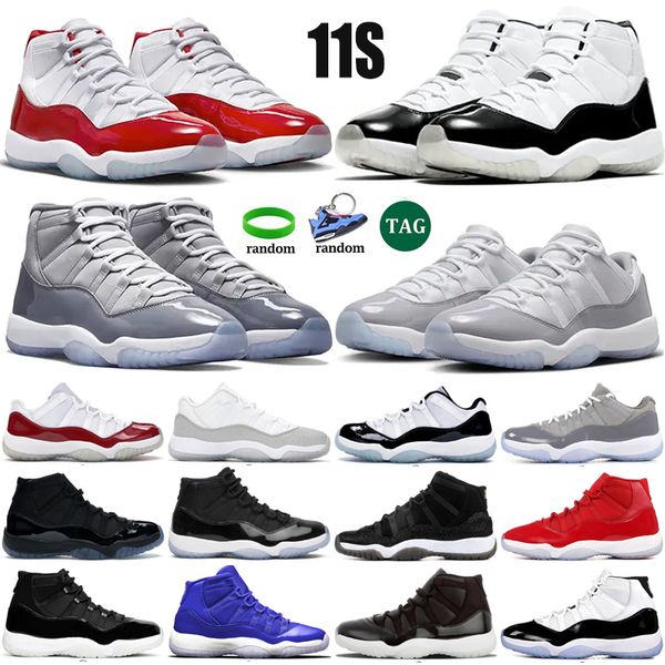 

11 jumpman 11s mens basketball shoes sports sneakers university blue maroon platinum tint skin cool grey low white bred rose gold men women