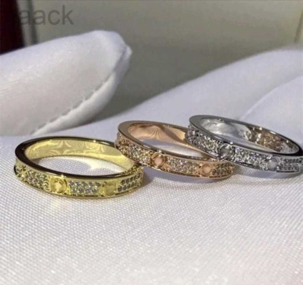 

band rings titanium steel full cz diamond love ring silver men and women gold rings for lovers couple designer jewelry gift