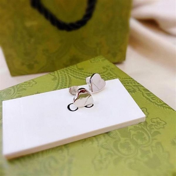 

designer earring womens love charm ear stud heart earrings for women 925 silver classic jewelry ins fashion we213m, Golden;silver
