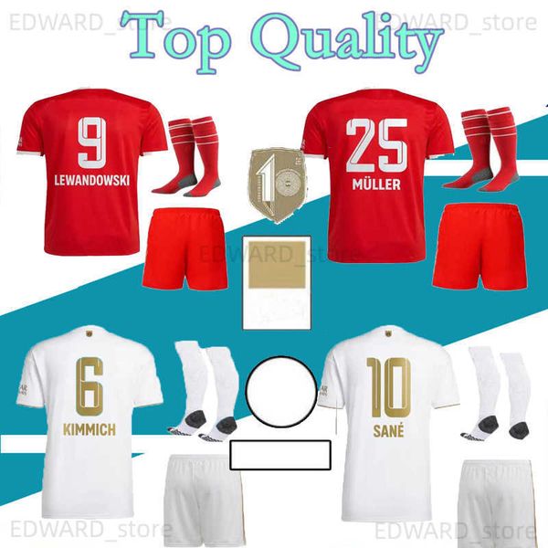 

soccer jerseys 22 23 lewandowski sane kimmich coman muller davies football shirts men and kids sets kit 2022 2023 thailand quality uniform, Black