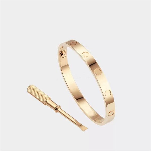 

love screw bracelet designer bracelets luxury jewelry women bangle classic 5 0 titanium steel alloy gold-plated craft colors gold 167j, White