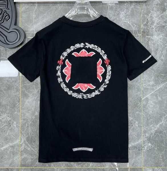 

t-shirts fashion classic t brand ch short sweater embossed letter horseshoe sanskrit cross pattern designers women 2d22, White;black