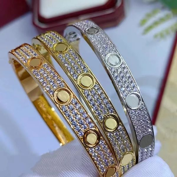 

luxury classic screwdriver bracelet fashion cuff bracelet 316l stainless steel diamond bracelet gold jewelry valentine's day gift with, Black