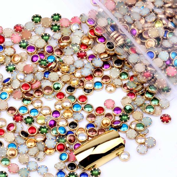 

nail art decorations 100pcs 4mm 5mm 6mm many colors half round pearls metal rhinestone diy nail art nail beads beauty glitter decoration j23, Silver;gold