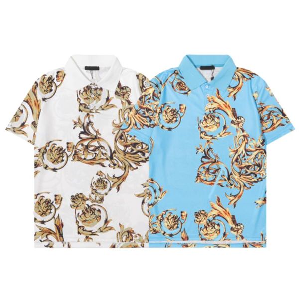

designer men's polo shirt lapel 23 summer new fashion embroidered alphabet short sleeve t-shirt business model tide men's and wome, White;black