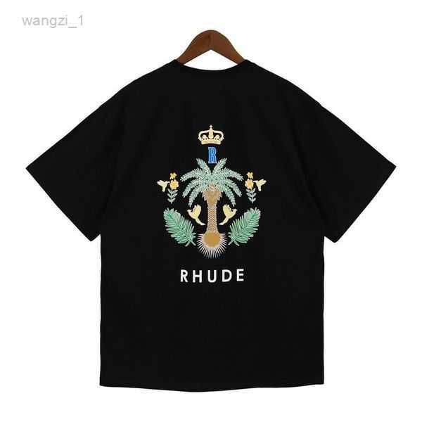 

rhude men's t-shirts 2023 summer womens rhude designers letter polos embroidery tshirts clothing short sleeved tshirt large tees short, White;black