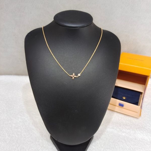 

designer women pendant necklaces with logo official size 18k gold petals necklace never fade, Silver