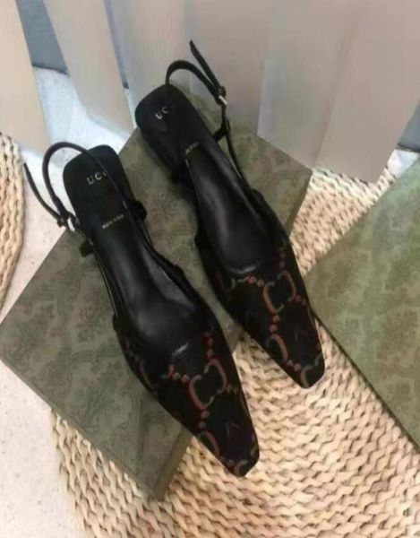 

womens pointed luxury sandals hardware buckle design high heels rhinestone mesh designer ggity shoes multifunction beach banquet p6585309, Black