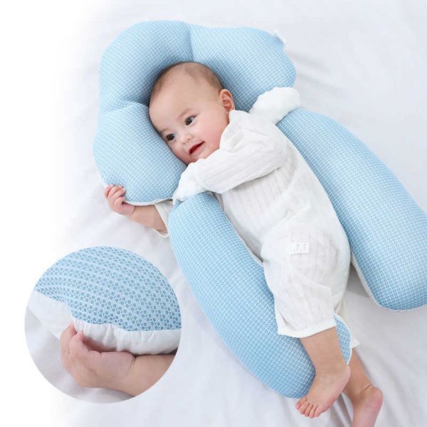 

pillows newborn sleep pillow fall prevention pillow double sided breathable comfort cotton soothing pillow for babies sleeping w0421