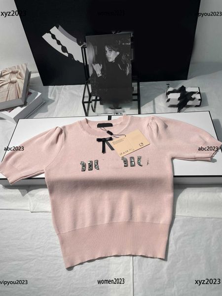 

camis women knits tees neckline bow decoration t-shirt logo pattern tanks vest new arrival april21, White