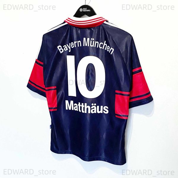 

klinsmann 98 99 retro soccer jerseys matthaus classic 00 01 02 santa cruz daei papin elber zickle scholl bayern football shirts munich vinta, Black