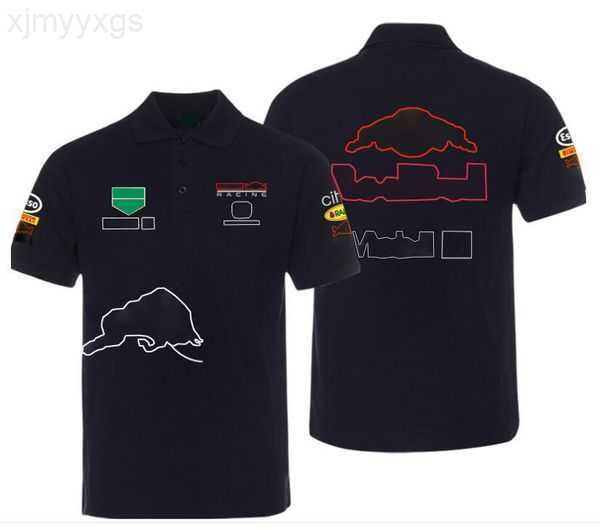 

2023 new f1 racing t-shirt summer team polo shirt with custom 185knq, White;black