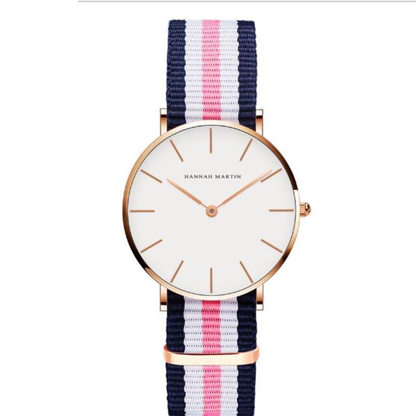 

36mm simple womens watches accurate quartz ladies watch comfortable leather strap or nylon band students wristwatches casual style231o, Slivery;brown