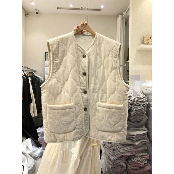 

vests waistcoats women oversize double pocket corduroy vest for women 2022 autumn winter clothes chaqueta chalecos mujer jacket coat, Black;white