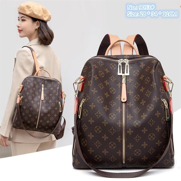 

whole factory ladies shoulder bag 4 colors simple joker wear-resistant oxford casual backpack trend printing retro handbag hig2963