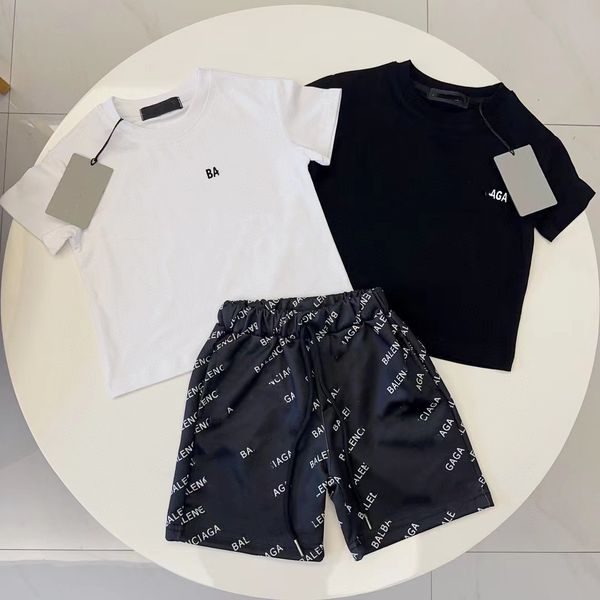 

baby clothe girls boys clothes two piece set kid sets summer short sleeved shorts pure cotton fasion luxury brand designer 18 styles white a