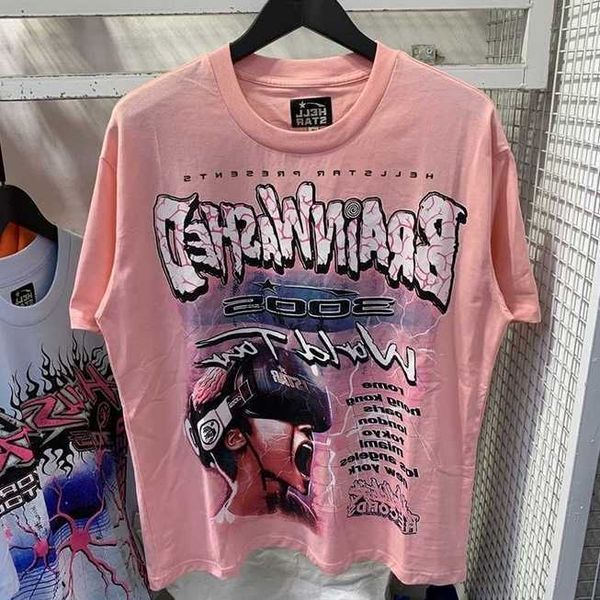 

Short Sleeve Tee graphic tee clothing hellstar shirt designer Top Men Unisex Street High Fashion washed fabric, 020