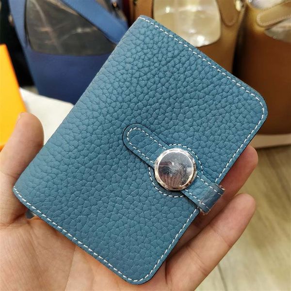 

2020 fashion lady credit card holder storage coin purse money clips women card wallet bags soft genuine leather wallets p329i, Brown;gray