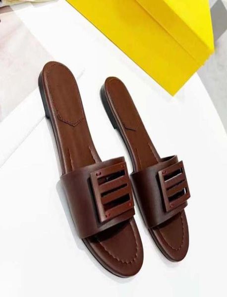 

new women sandals designer letter slippers fashion casual sheepskin flat shoes size 3542 with box2932499, Black