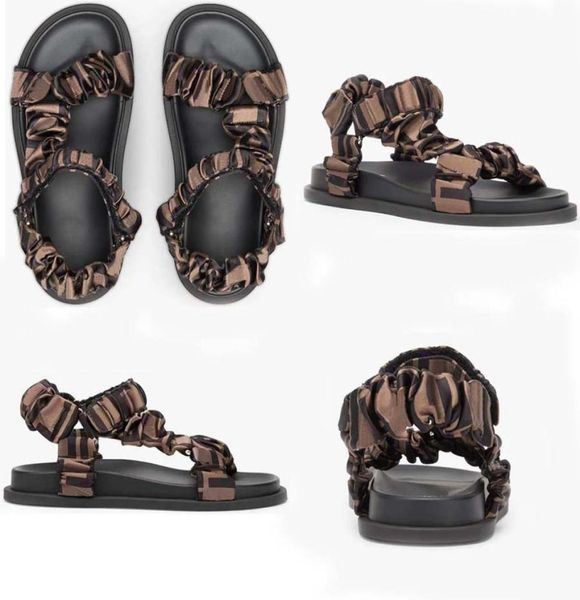 

women luxurys designers sandals slippers fashion summer girls beach womens sandal slides flip flops loafers embroidered shoes2826289, Black