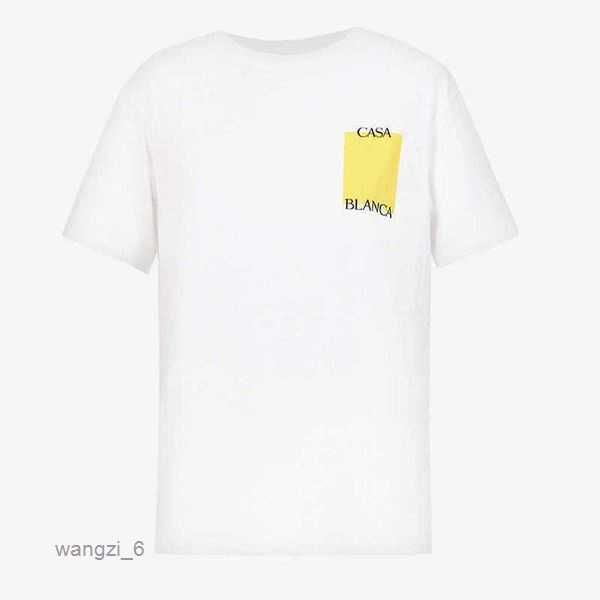 

men's t-shirts csablanca 23ss casa way t shirt tennis racket bouquet casual round neck and women short sleeved 6 zueu, White;black