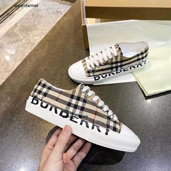 

sneaker 2023 man burbrerys c leather designer casual genuine shoes brand designer woman sneakers luxury trainer ace slipper sandal slide by9, Black