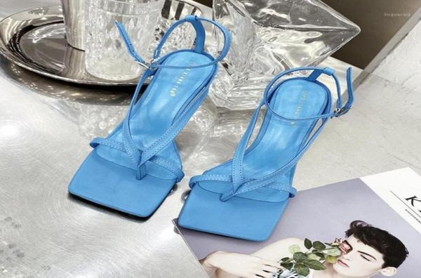 

gladiator sandals high heels shoes fall street look females square head open toe clipon strappy sandals women shoes12556500, Black