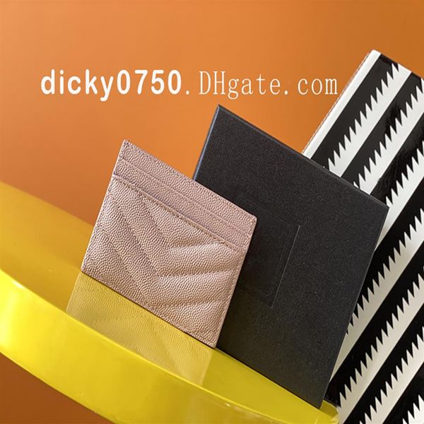 

grained leather card holders pink coin purse designer card holder women mini bag coins wallet 9 color schemes3305, Brown;gray