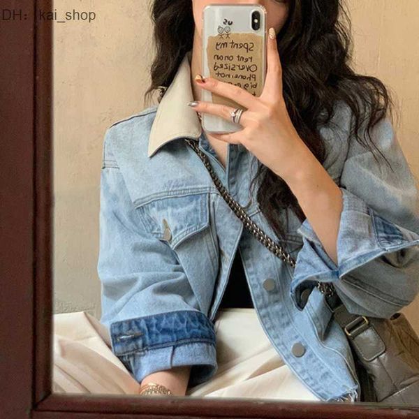

women's jackets xiaorenyi blue short denim coat for korean version spring autumn new early sense 11, Black;brown