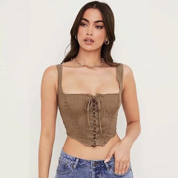 

tanks women ribbon lace up structured corset with zip back, Black;white