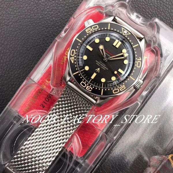 

2020 new vs factory 007 no time todie james bond men's cal 8806 automatic movement naiad lock clasp spectre men sport watches224s, Slivery;brown