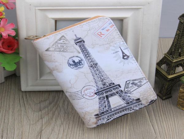 

women wallet pu leather paris flags eiffel tower style lady coin purses clutch wallets money bags nq0581596355, Red;black