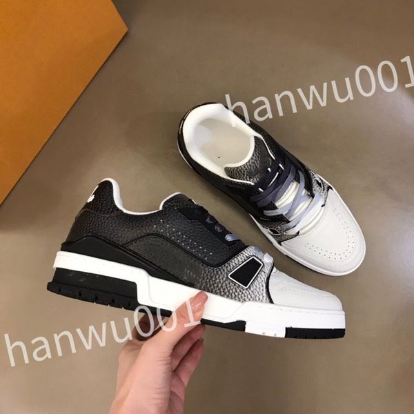 

2023 men's out of office white shoes low-leather sneakers mens designer trainer flat luxurys chunky casual shoe sports sneaker, Black