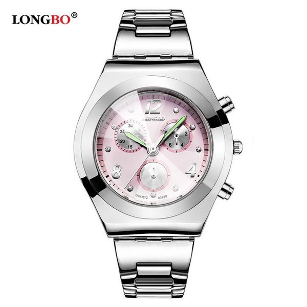 

longbo luxury waterproof women watch ladies quartz watch women wristwatch relogio feminino montre femme reloj mujer 8399236x, Slivery;brown