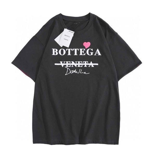 

shirts mens womens botega designer luxurys t veneta 2023 new trend casual letter love printing round t-shirt men and women jb92, White;black