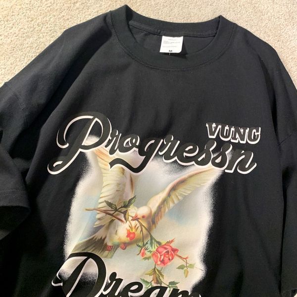 

men's t-shirts american retro peace print short sleeved t shirt men and women summer loose round neck design couple casual half sleeve, White;black