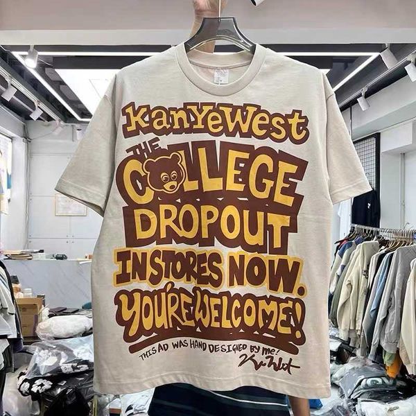 

men's t-shirts bear monogrammed hiphop shortsleeved tshirt j230420, White;black