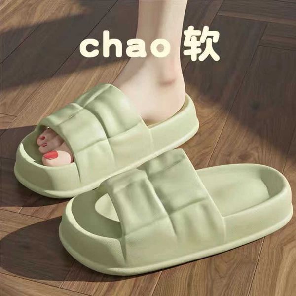 

sandals light luxury fashion shit feeling women summer soft sole couples home indoor shoes anti slip beach women's slippers, Black