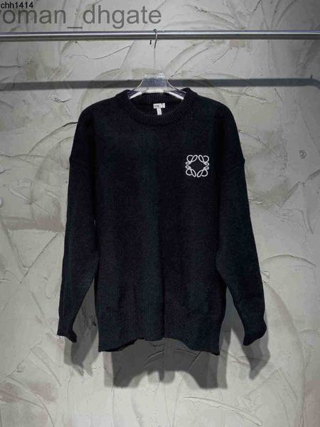 

men's sweaters designerluxury loewess loe autumn new style jacquard embroidery round neck loose sweater lyw wf55, White;black