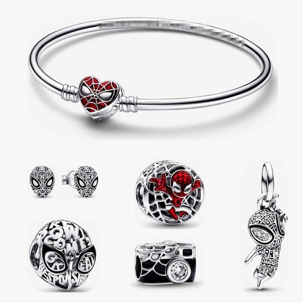 

charm bracelets spider pendant charm bracelet diy fit pandora style earrings bangle beads designer jewelry3080, Golden;silver