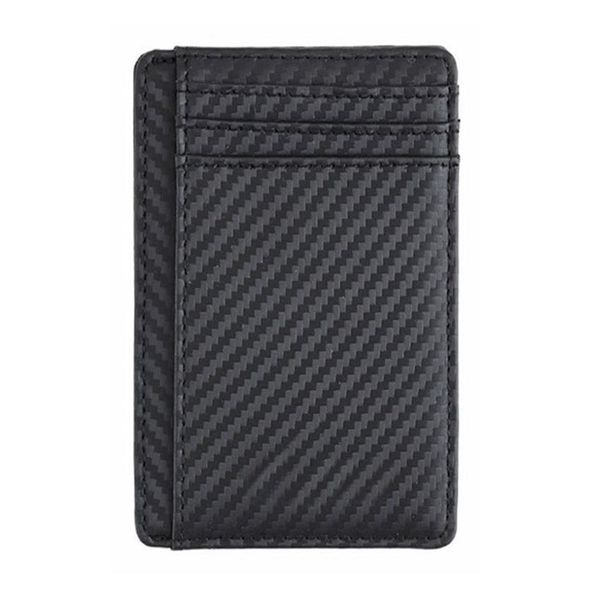 

genuine leather front pocket money clip slim minimalist wallet made with powerful rfid blocking 311k, Red;black