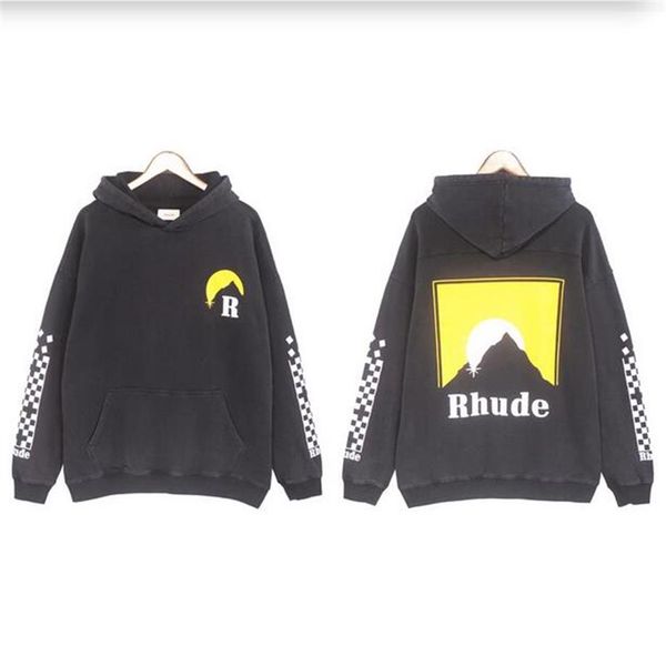 

2022 hoodie street wash letter print men's women's hoodies 44m, Black;brown