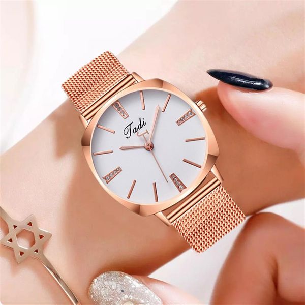 

new watch women luxury delicate small dial analog quartz fashion stainless steel band women's watches dress clock reloj mujer258n, Slivery;brown