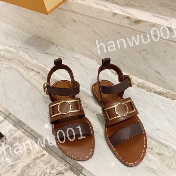 

2023 designer fashion women's sandals slippers leather shoes luxury atmosphere high quality, Black